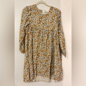 Riley + Cru Women’s Mustard Floral Dress